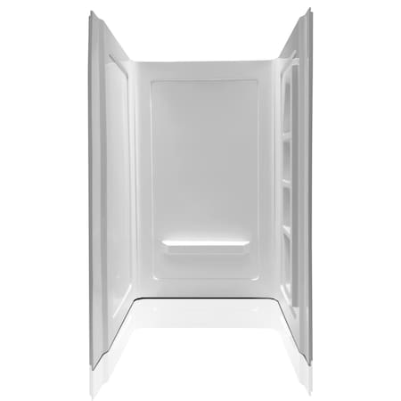 Anzzi Forum 48" x 36" x 74" DIY Friendly Alcove Shower Surround in White SW-AZ011WH